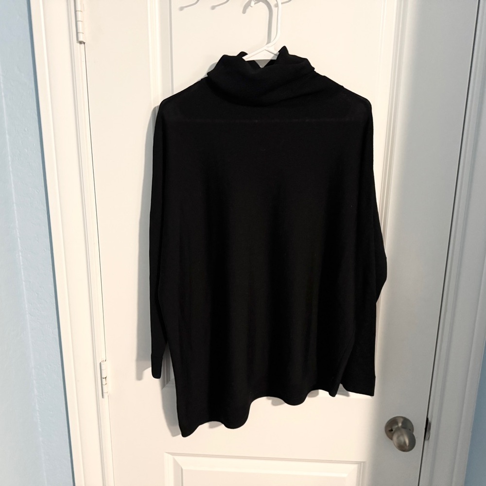 Eileen Fisher Black Turtleneck Sweater Small
